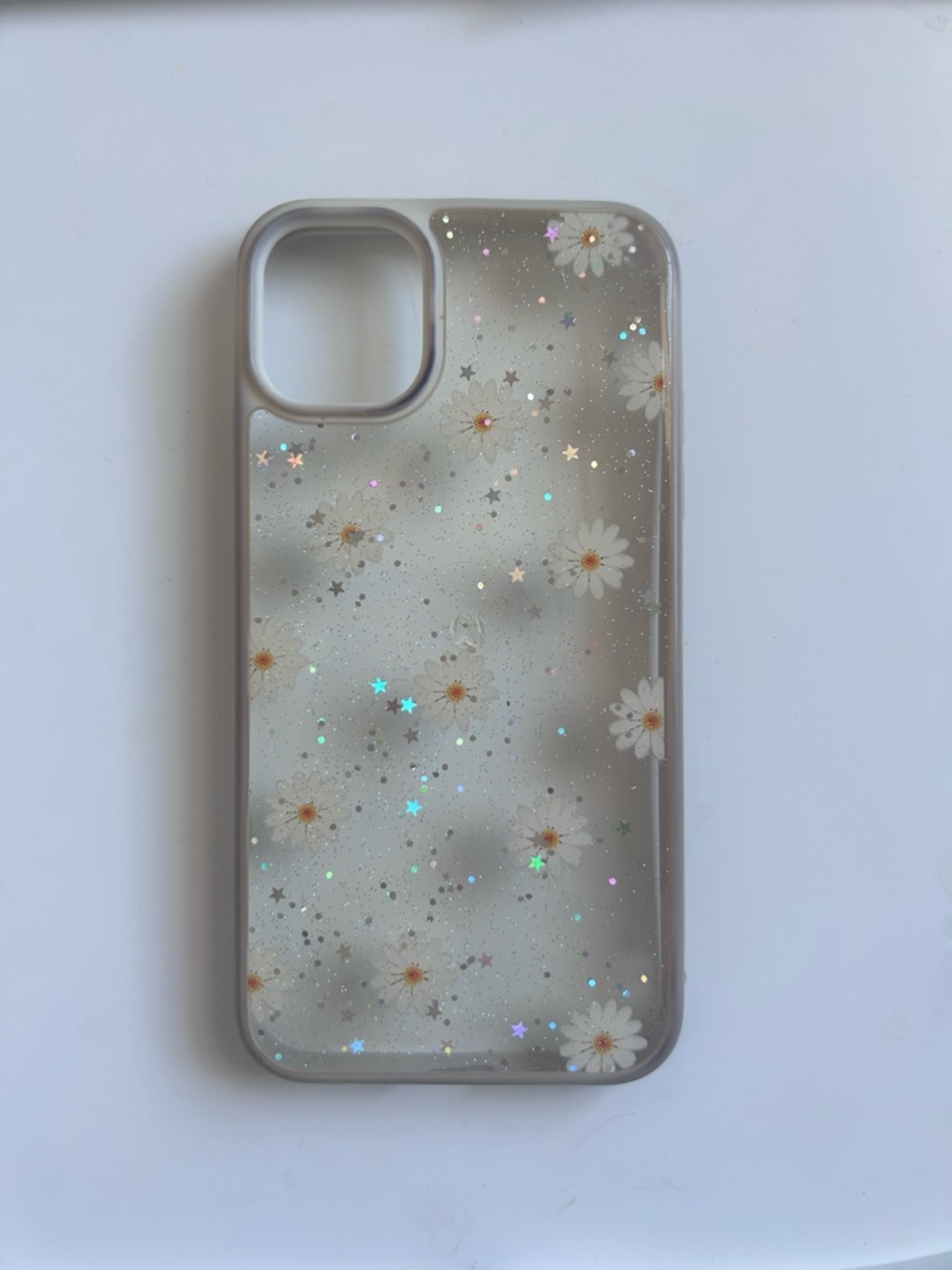 iPhone 11 Case - Clear Daisy Glitter
